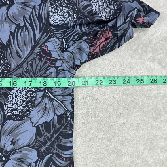 Waggle Polo Shirt Mens Medium Multicolor Floral Golf Performance Stretch Casual - Picture 7 of 9